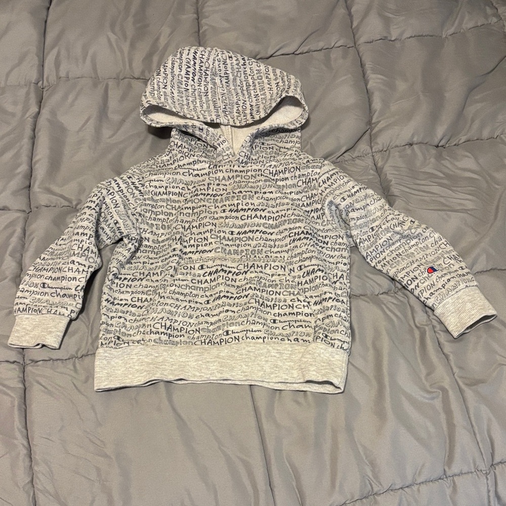Champion Kids Gray Logo Hoodie